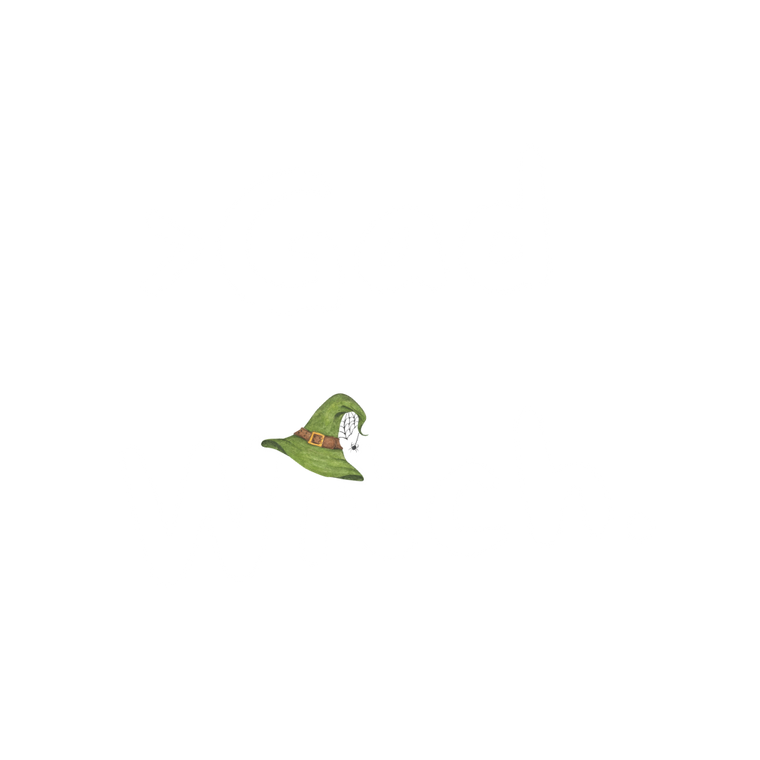 Logo GadWitch White Transparent GREEN HAT