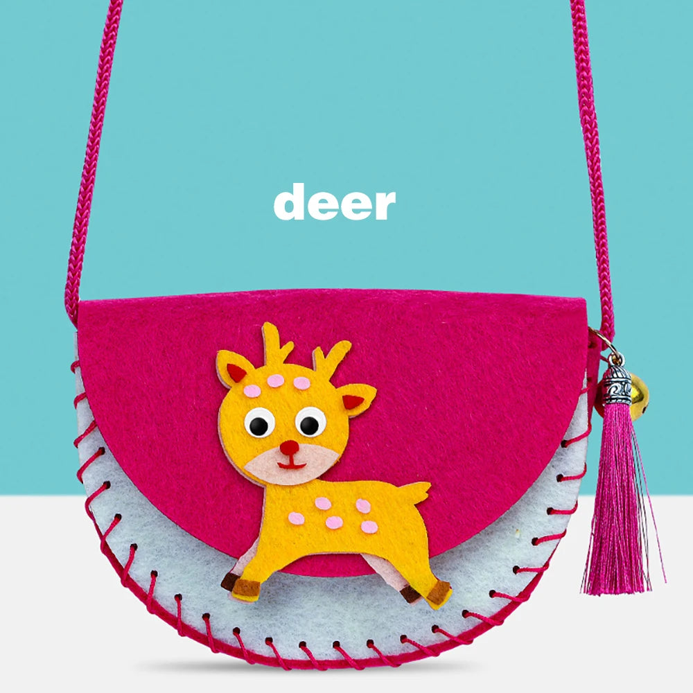 Deer Felt Handbag - Kids Felt Tote Bag | Arts & Craft Fun Kits for Toddlers | GadWitch Toys