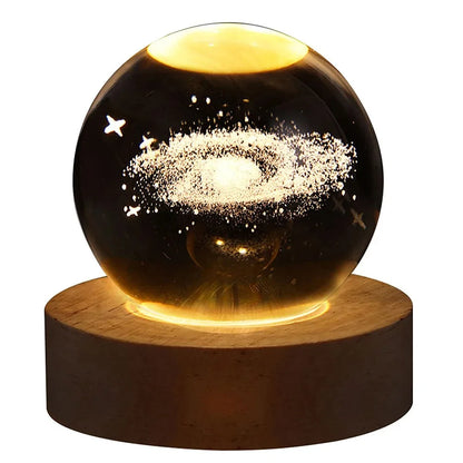 Galaxy Universe Light Stars - Galaxy, Saturn & Moon Night Light | Starry Crystal Lamp | GadWitch Toys