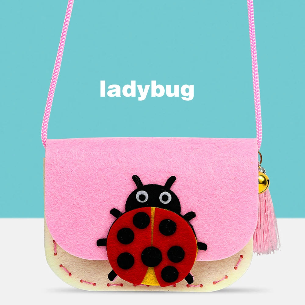 Ladybug Felt Handbag- Kids Felt Tote Bag | Arts & Craft Fun Kits for Toddlers | GadWitch Toys