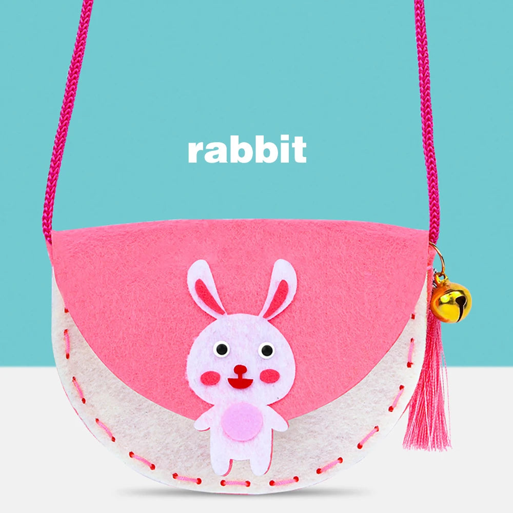 Rabbit Felt Handbag - Kids Felt Tote Bag | Arts & Craft Fun Kits for Toddlers | GadWitch Toys