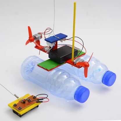 DIY Remote Control Wind Ship - STEM DIY projects painted RED - GadWitch Toys