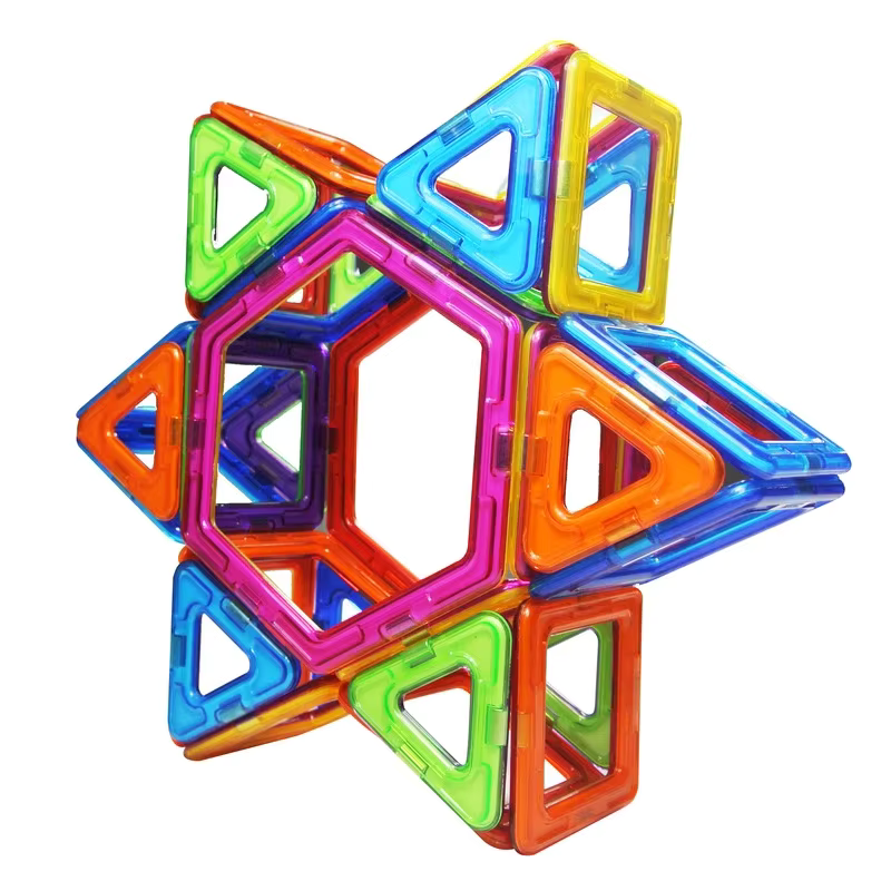 Star - Magnetic Building Blocks -  Mag Shapes Colorful Blocks | DIY Magnetic Block House - GadWitch Toys