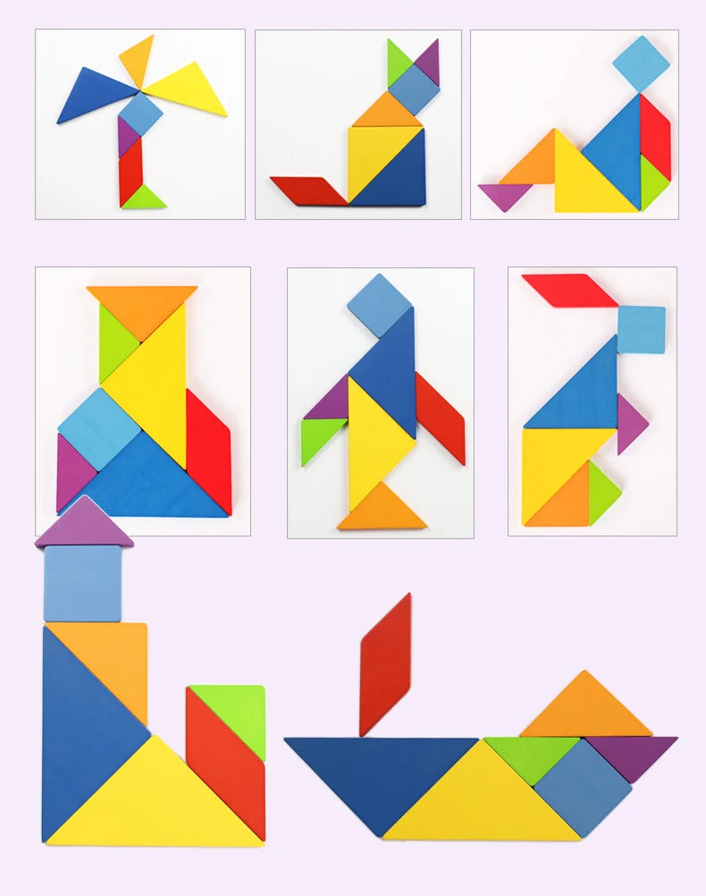 Tangram activity example - Brain Puzzles with Tangram Shapes | Colorful Fun | GadWitch Toys