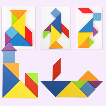 Visual Brain Teaser - Brain Puzzles with Tangram Shapes | Colorful Fun | GadWitch Toys