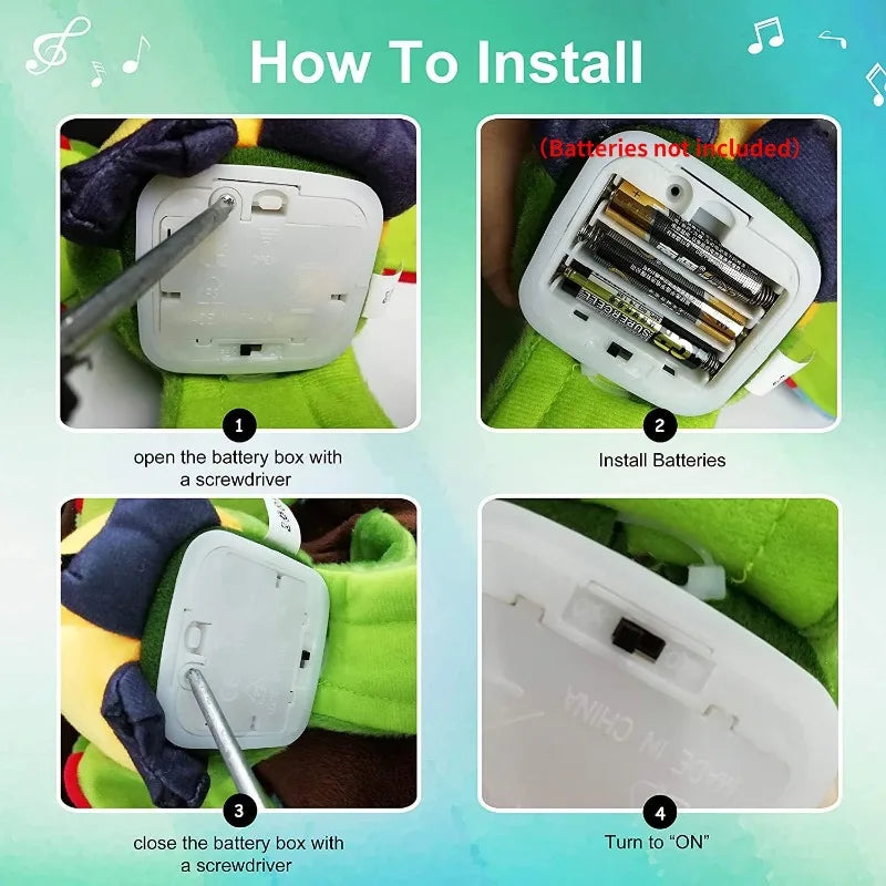 How to Install Instructions - Talking Parrot Toy - GadWitch Toys