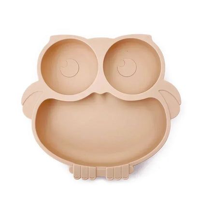 Cute Owl Plate - Silicone with Suction Dish for Babies - GadWitch Toys