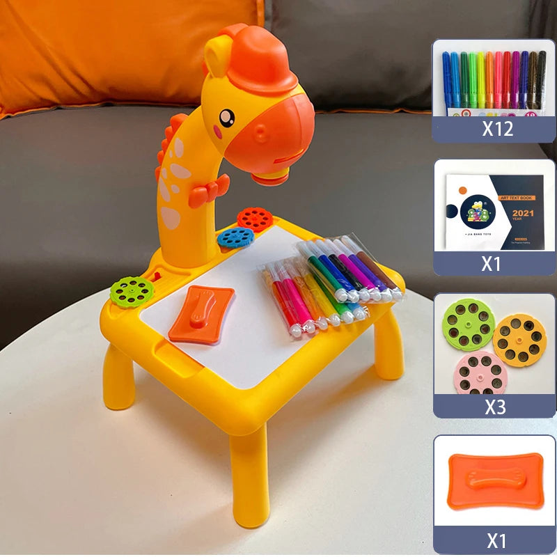 Orange Giraffe drawing projector toy