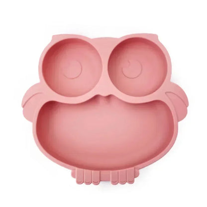 Cute Owl Plate - Silicone with Suction Dish for Babies - GadWitch Toys