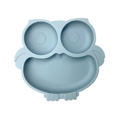 Cute Owl Plate - Silicone with Suction Dish for Babies - GadWitch Toys