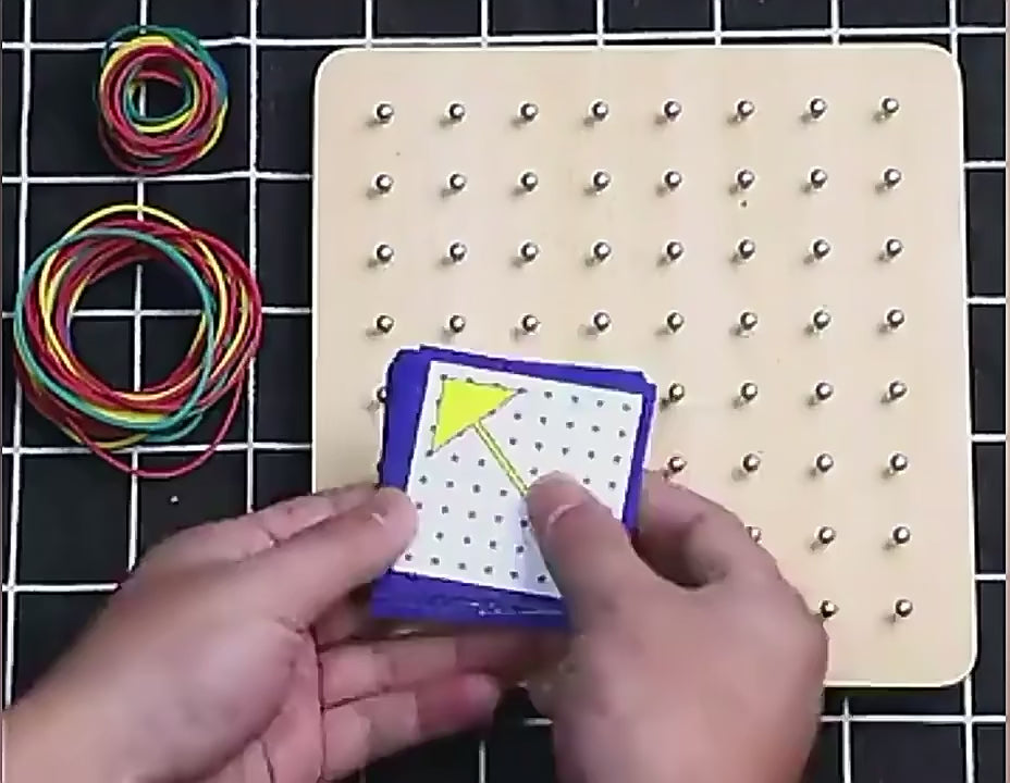 Load video: PatternLoops: Montessori Geo Pattern Shape Band Toys - GadWitch Toys