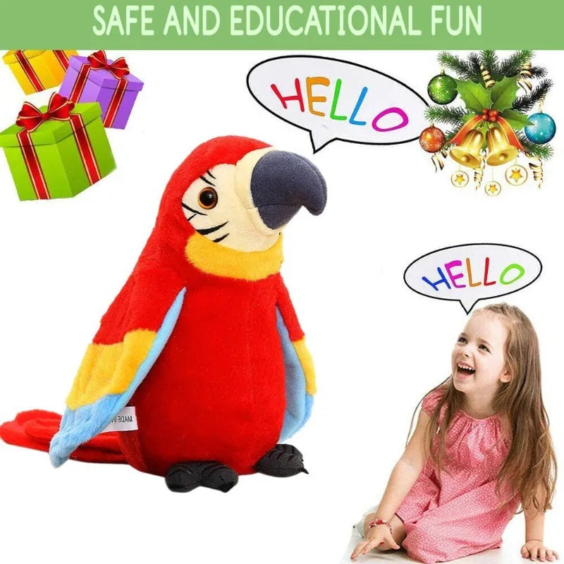 Girl Interact with Red Parrot - Talking Parrot Bird - GadWitch Toys