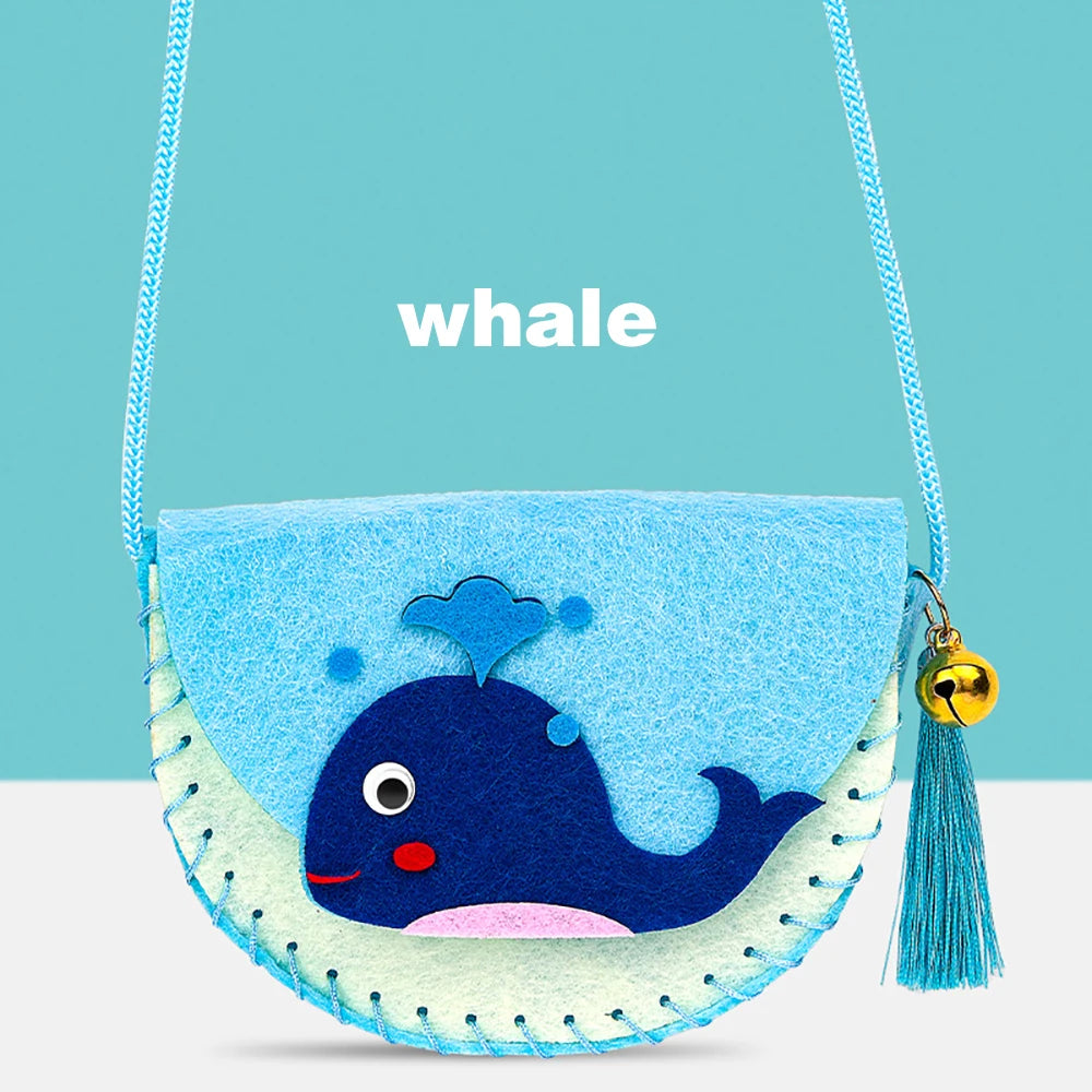 Whale Felt Handbag - Kids Felt Tote Bag | Arts & Craft Fun Kits for Toddlers | GadWitch Toys